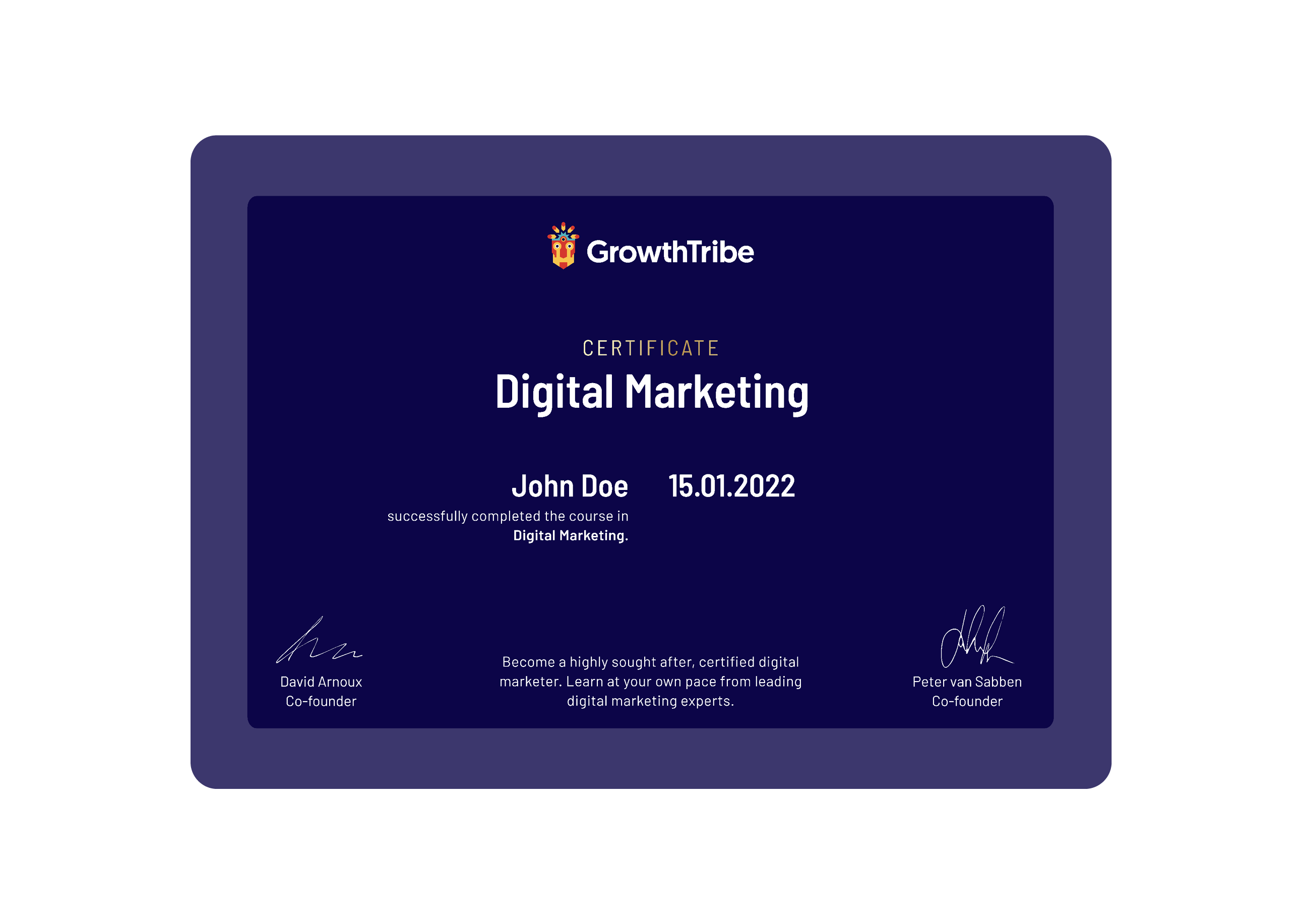 Obtiens ton certificat en Marketing Digital