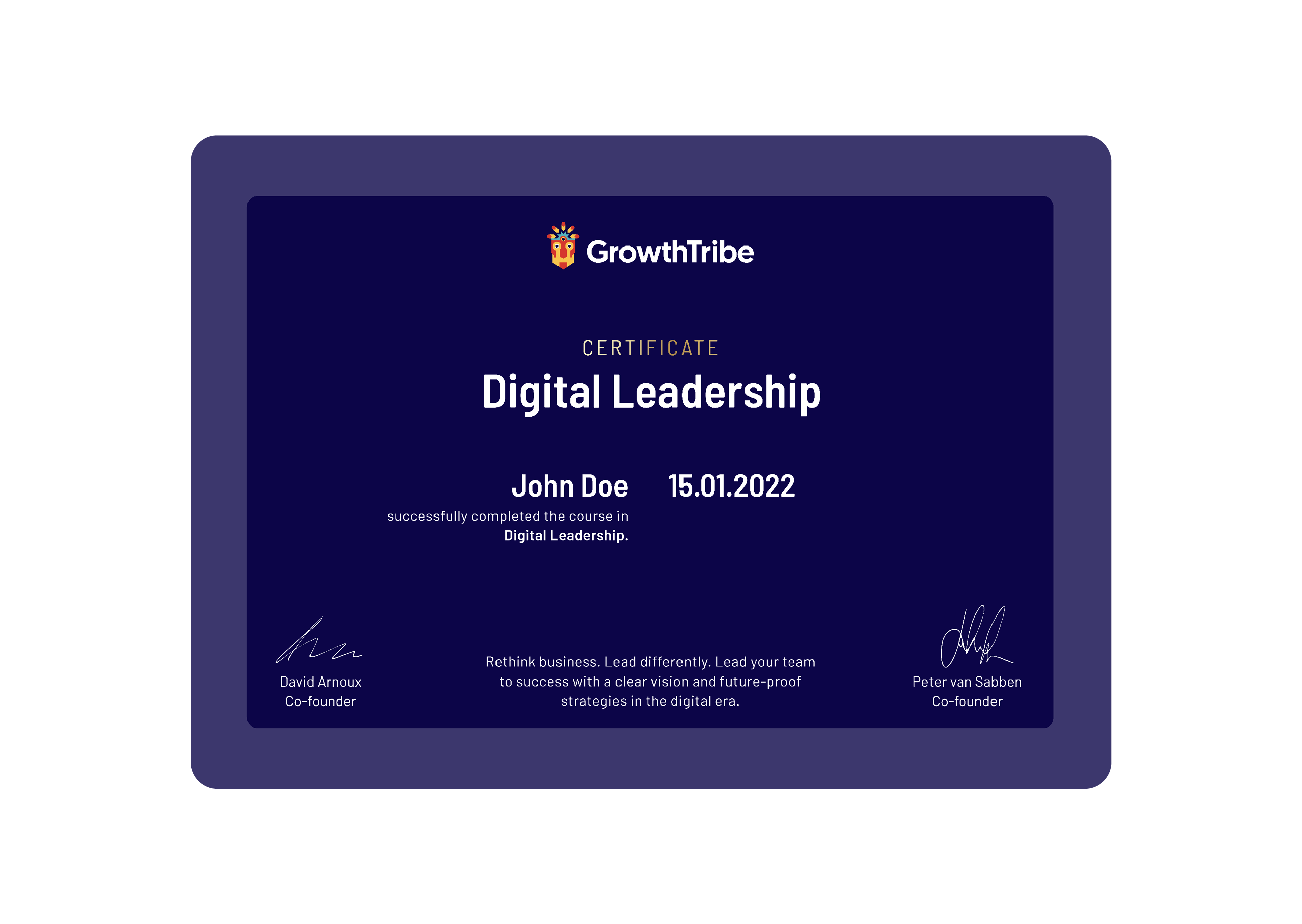 Earn your prestigious Digital Leadership Certificate
