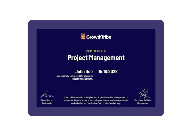 Get certified in Project Management