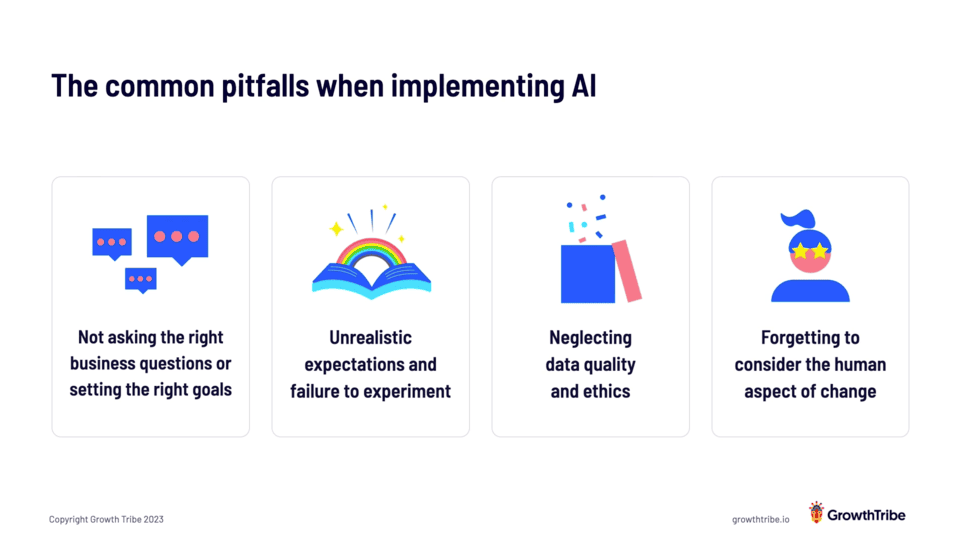 There are some common pitfalls to avoid when implementing AI. We will cover them during this webinar.