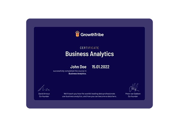 Earn your prestigious Business Analytics Certificate-1