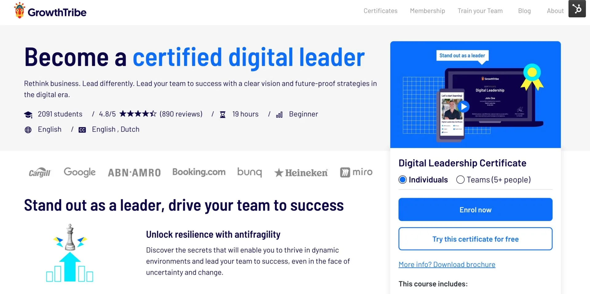 Explore The 5 Best Leadership Courses To Dominate 2 Become a certified digital leader course on GrowthTribe