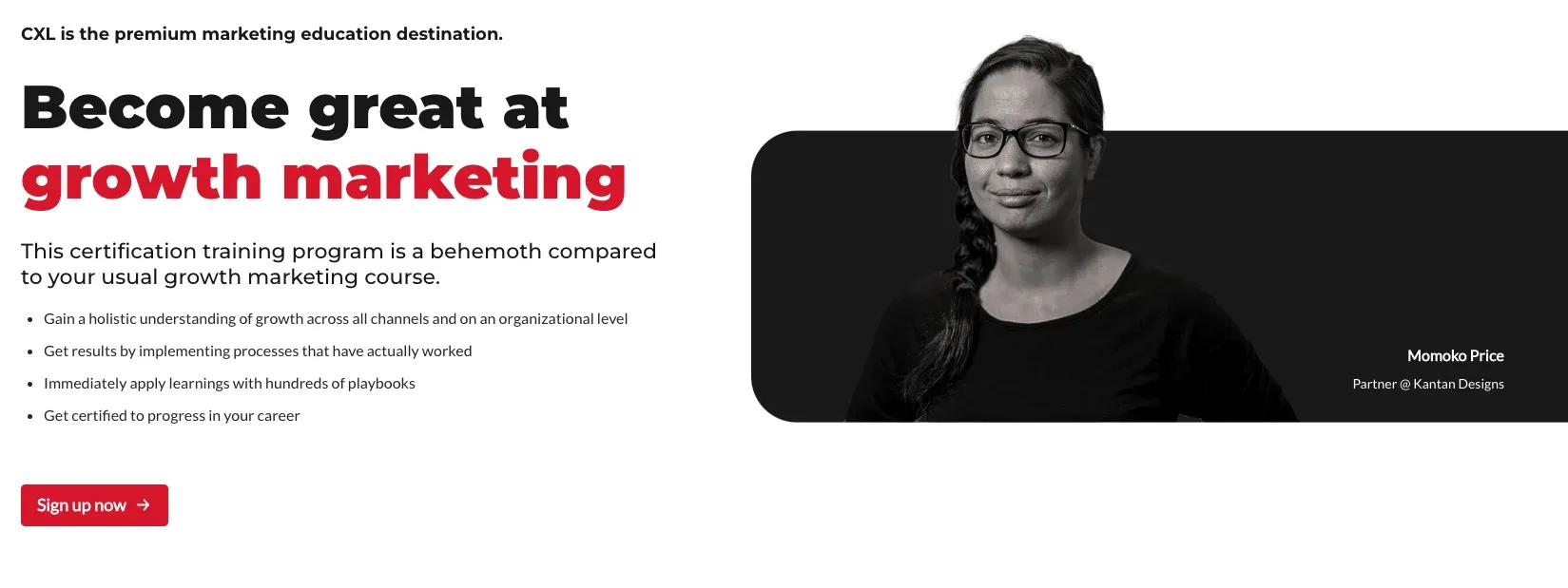 Top Growth Marketing Courses In 2025 To Achieve Your Business Goals Targets! 5 growth marketing sign up page cxl
