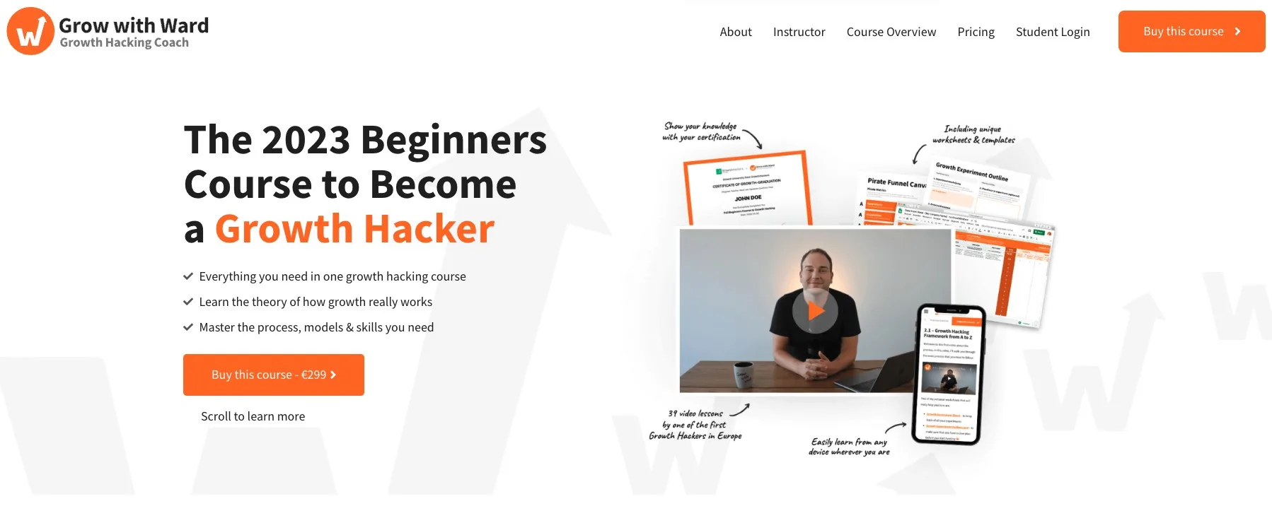 Top Growth Marketing Courses In 2025 To Achieve Your Business Goals Targets! 7 growth marketing sign up page ward